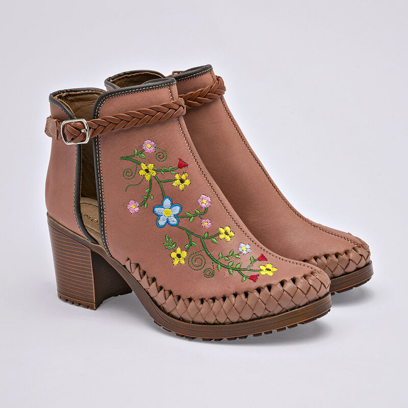 Mora Tierra Bot&iacute;n para mujer camel multicolor image number null