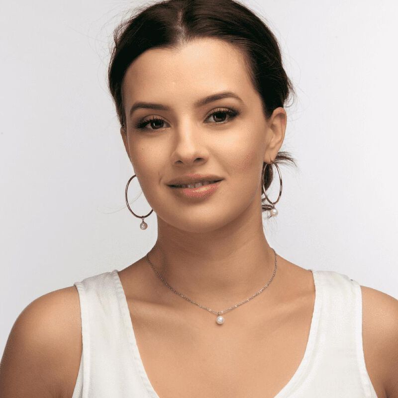 Arracadas Mujer Perlas Joyer&iacute;a Acero Inoxidable... image number null