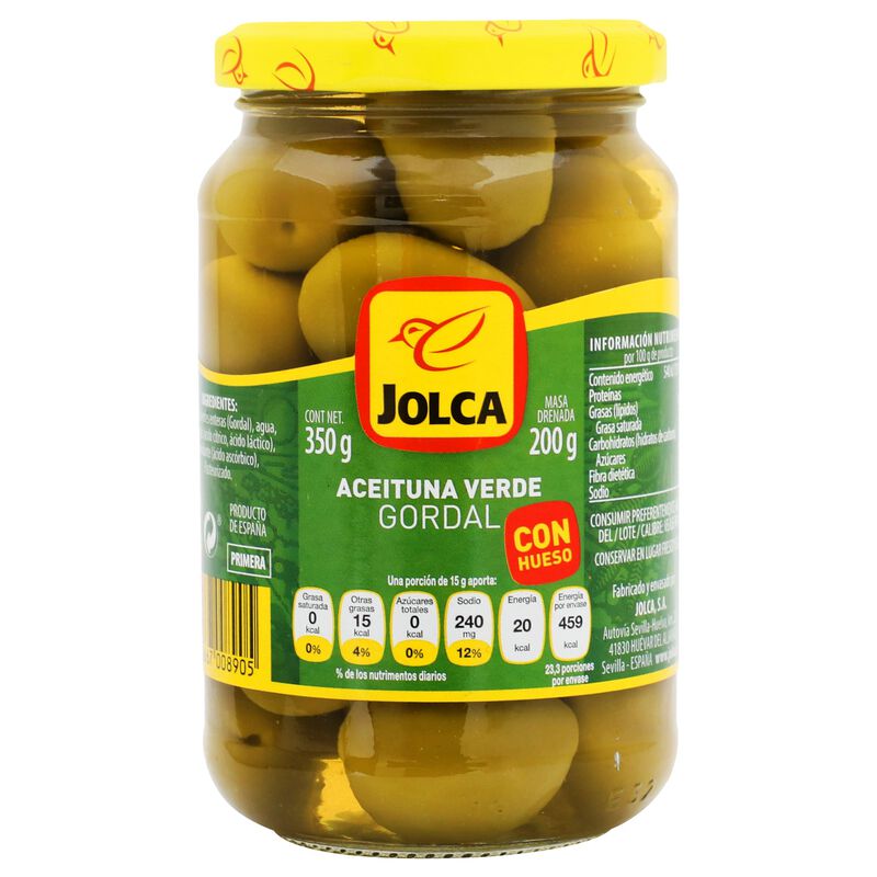 Aceituna Goldal Jolca Con Hueso - 350g image number null