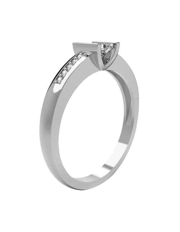 Anillo de Compromiso en Oro de 10K con Circonia... image number null