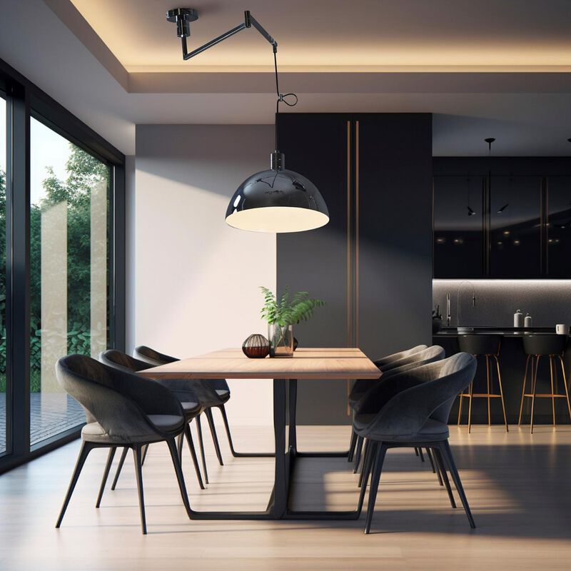 Candil Movible De 1 Luz Ajustable Cromado image number null