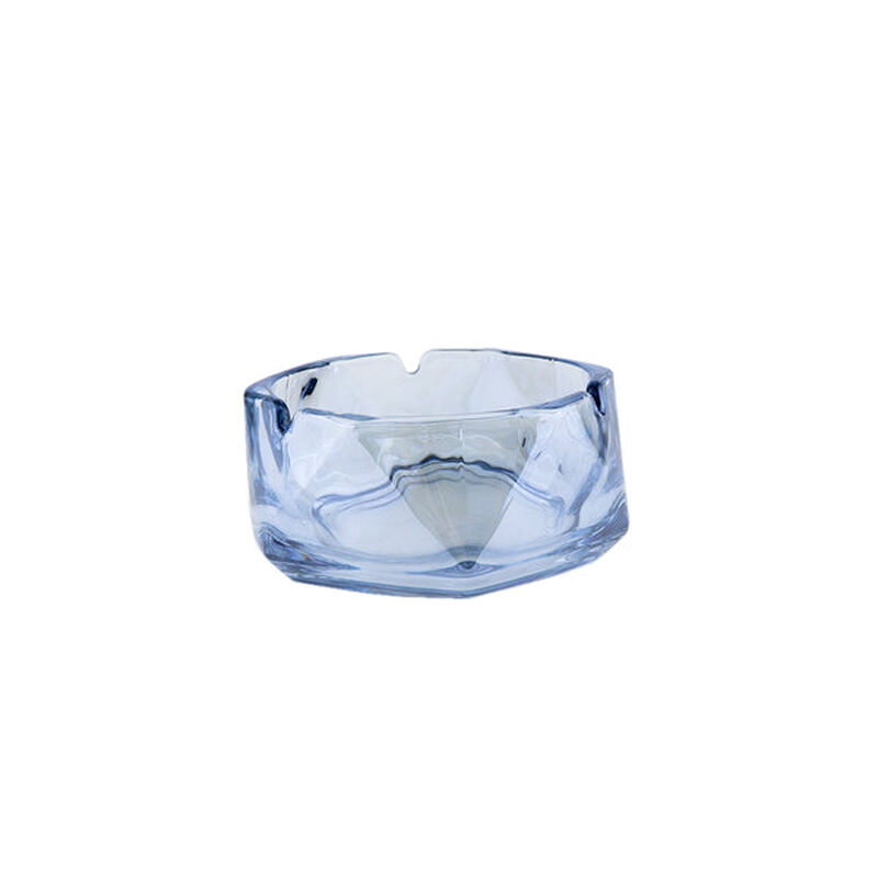 Cenicero De Cristal Tornasol Ideen Azul Hexagon... image number null
