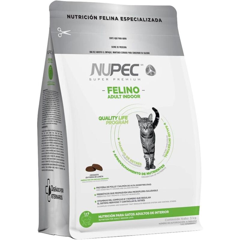 Nupec Felino Adulto Indoor 3kg mas Pelota Spiny... image number null