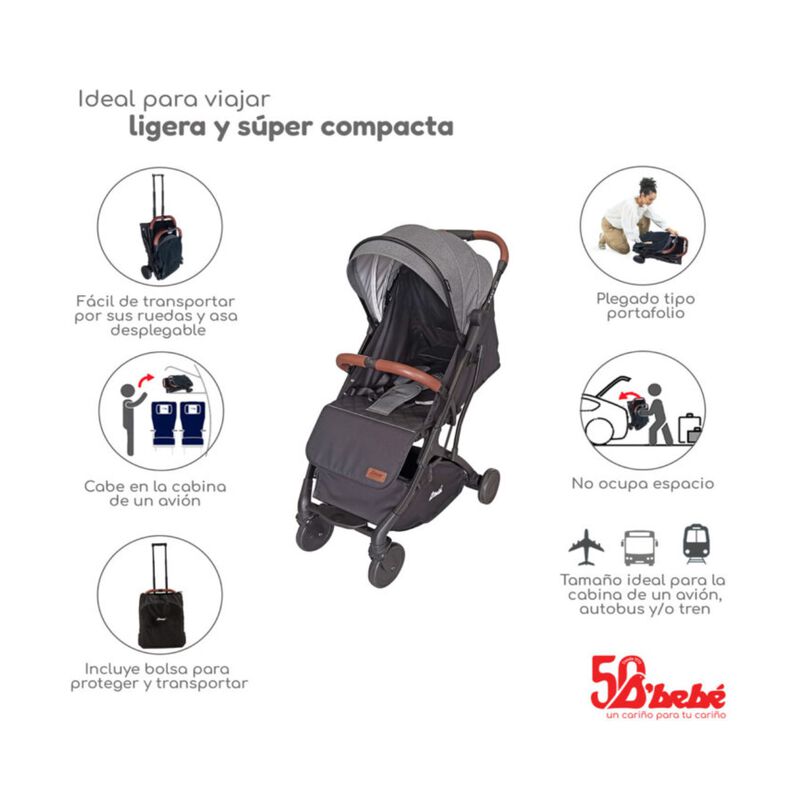 Carriola de Viaje D'Beb&eacute; Easy Go Gris image number null