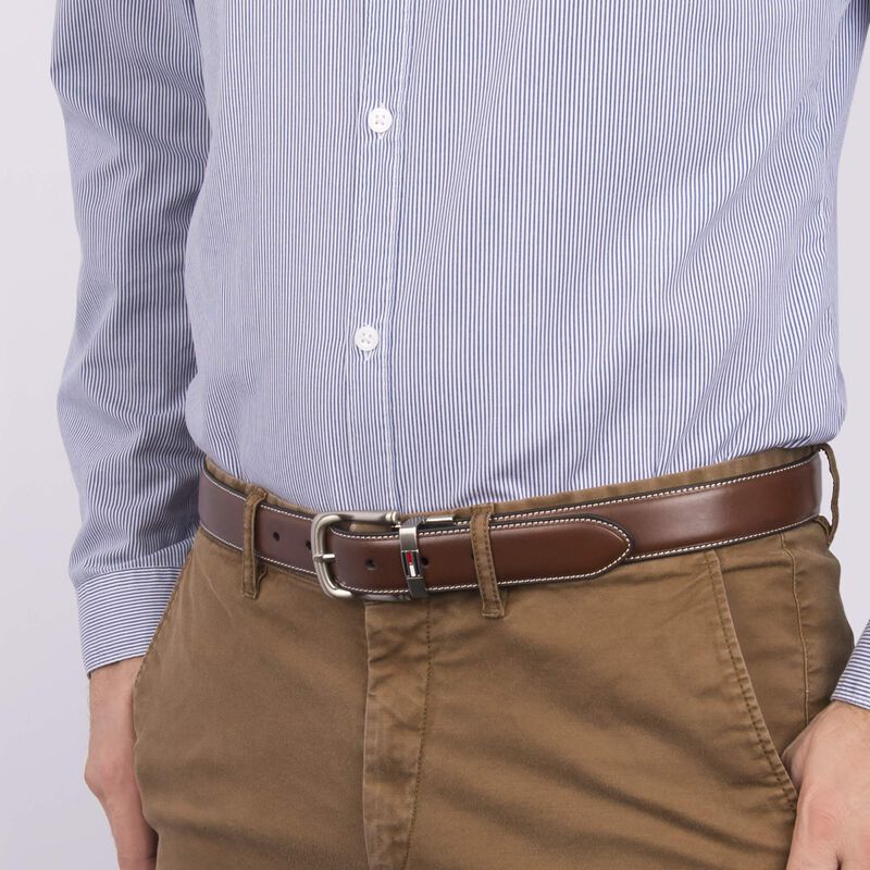 Cintur&oacute;n Tommy Hilfiger Reversible De Piel Casu... image number null