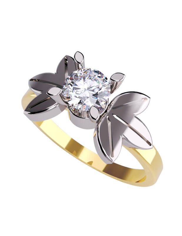 Anillo de Compromiso en Oro de 10K con Circonia... image number null