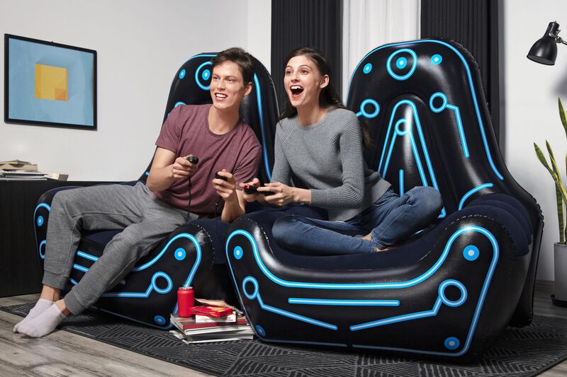 Sill&oacute;n Inflable Individual con Bolsillo Lateral... image number null