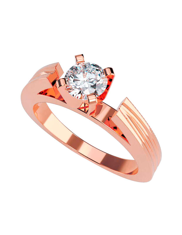 Anillo de Compromiso de 14K con Diamante de Lab... image number null