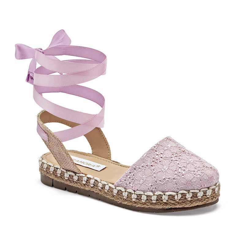 Moramora alpargata para ni&ntilde;a rosa beige cod 141... image number null
