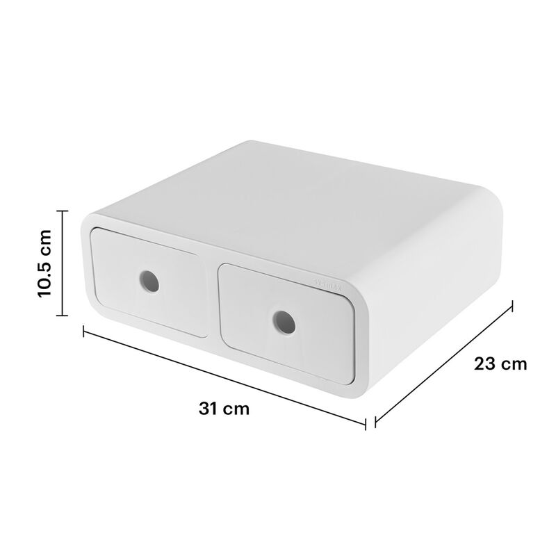 Organizador De Escritorio Multiusos Blanco Sop... image number null