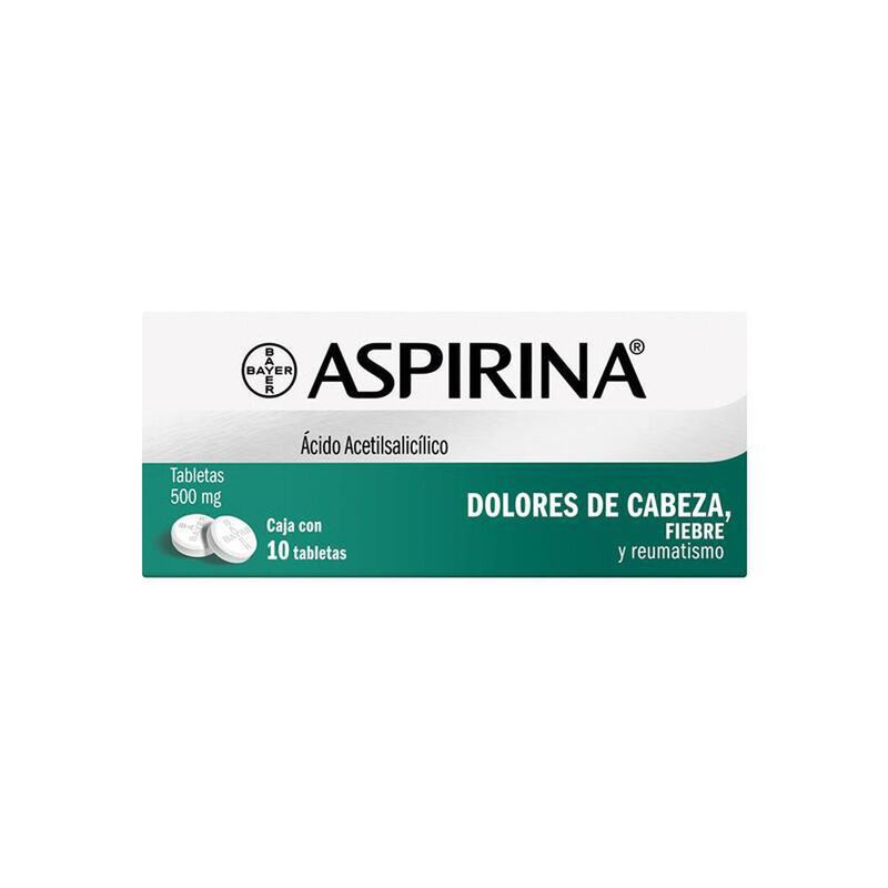 Aspirina 500mg Caja 10 Tabletas image number null