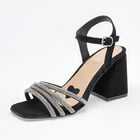 D'Monas zapatilla abierta para mujer negro plata cod 141204-E