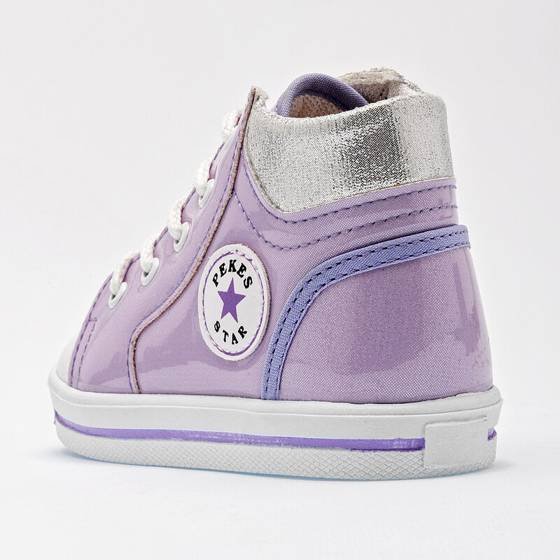 Chaparrin Tenis para beb&eacute; ni&ntilde;a lila plata image number null