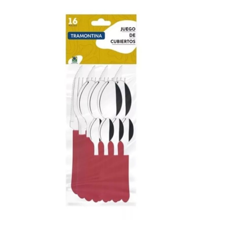Juego De Cubiertos Tramontina 23198/721 Leme 16... image number null