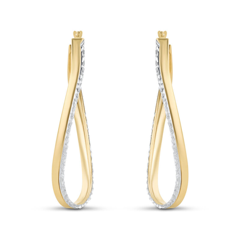 Arracadas Bicolor Oro 14k Elegantes | Bizzarro image number null