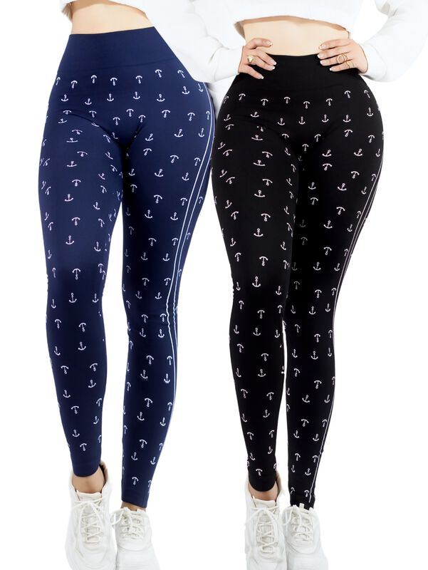 Set De 2 Leggings Casual o Deportivos De Cintur... image number null