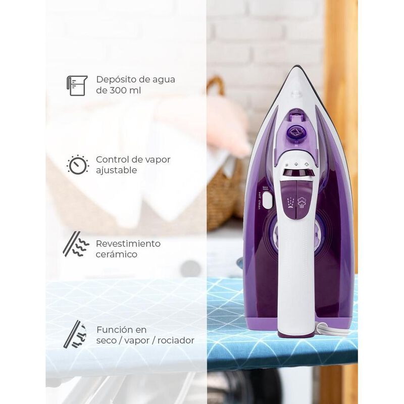 PLANCHA DE VAPOR DAEWOO DSI-9259 DE 1200W ROPA image number null