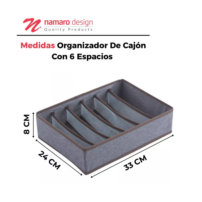 Organizador De Caj&oacute;n Con 6 Espacios Namaro Desi... image number null