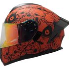CASCO PARA MOTO ABATIBLE ROJO  DOT/ECE CON LUZ LED