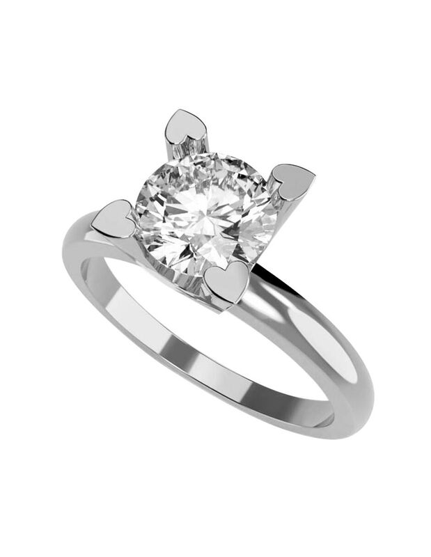 Anillo de Compromiso en Oro de 14K con Circonia... image number null