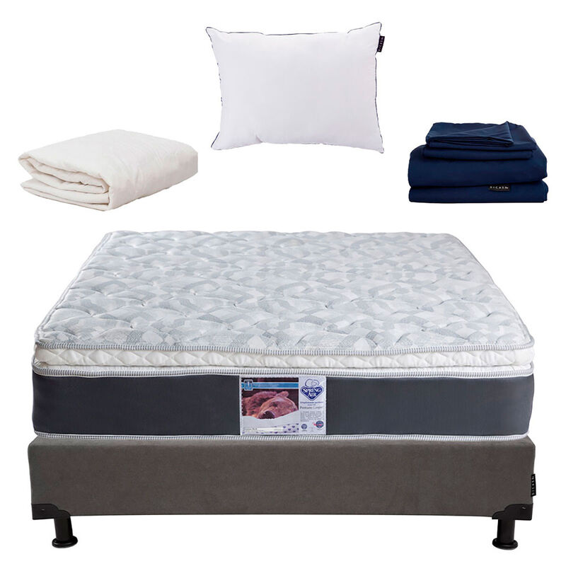 Colchón Queen Size Spring Air Marte+Sábanas Dic... image number null