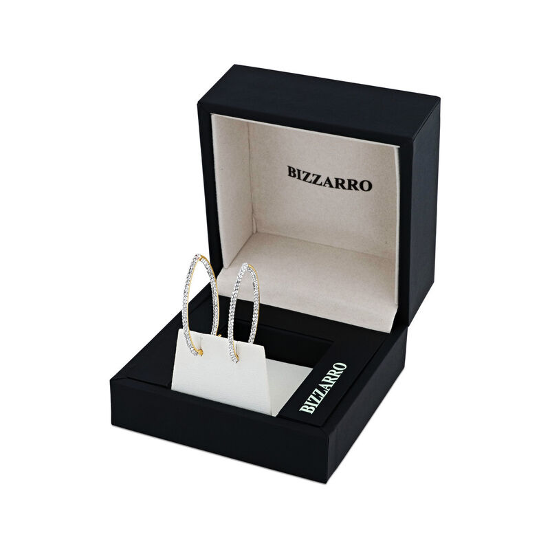 Arracadas Oro 10k Con Zirconias 32x16mm | Joyer... image number null