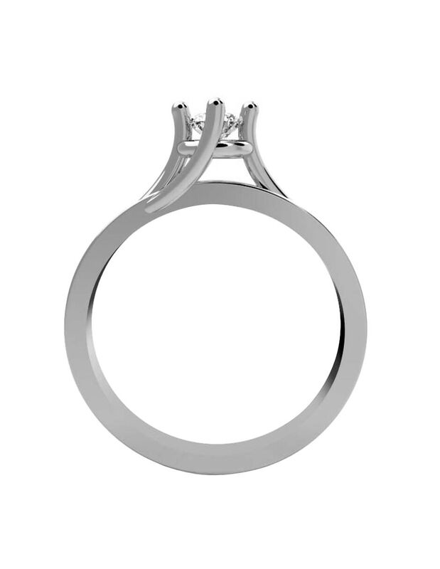 Anillo de Compromiso de 14K con Diamante de Lab... image number null