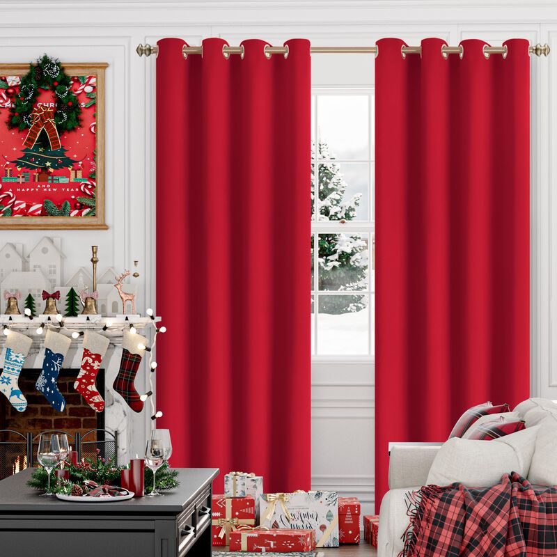 Cortinas Blackout Youngstex Rojas De 229 Cm De ... image number null