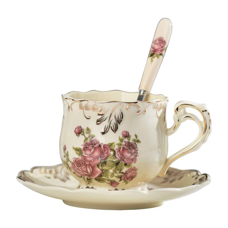Set De Taza De T&eacute; Y Platillo Yolife Ceramic Ivo... image number null