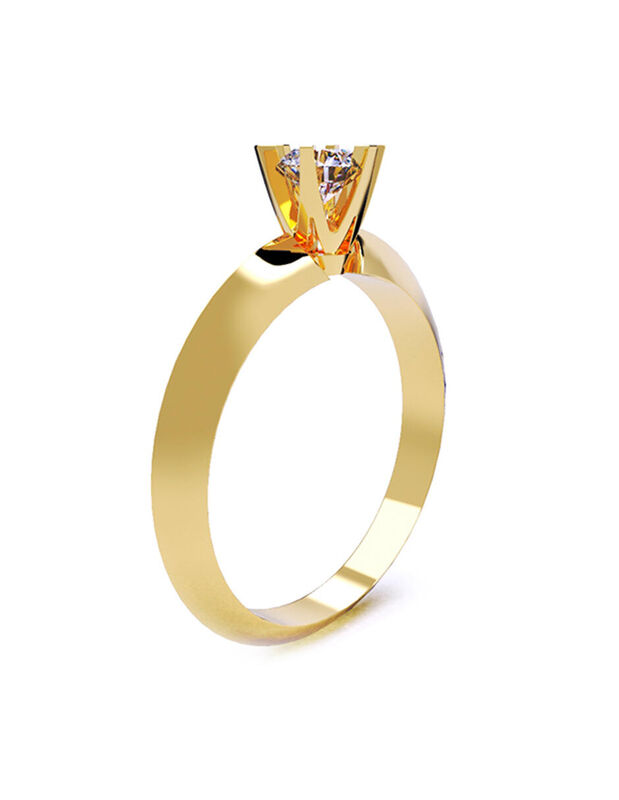 Anillo de Compromiso de 14K con Diamante de Lab... image number null