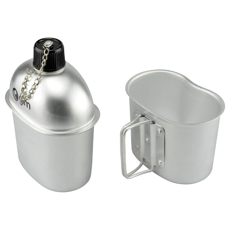 Cantimplora Aluminio 0.815lt Taza Funda Campism... image number null