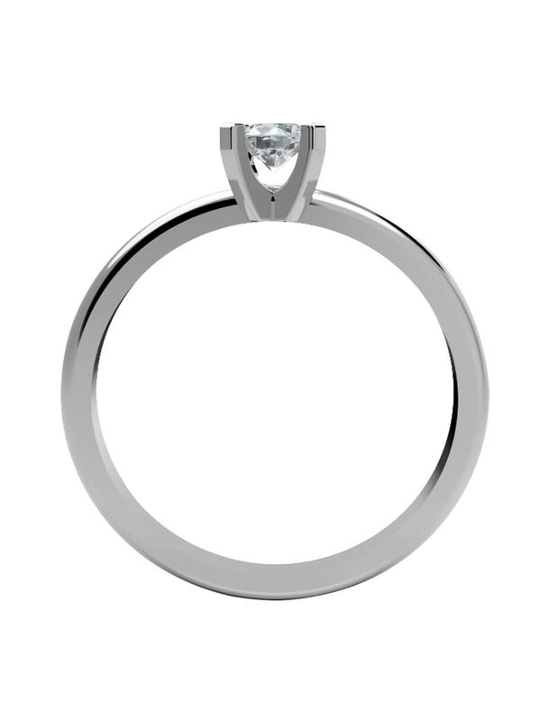 Anillo de Compromiso en Oro Blanco 14K con Circ... image number null