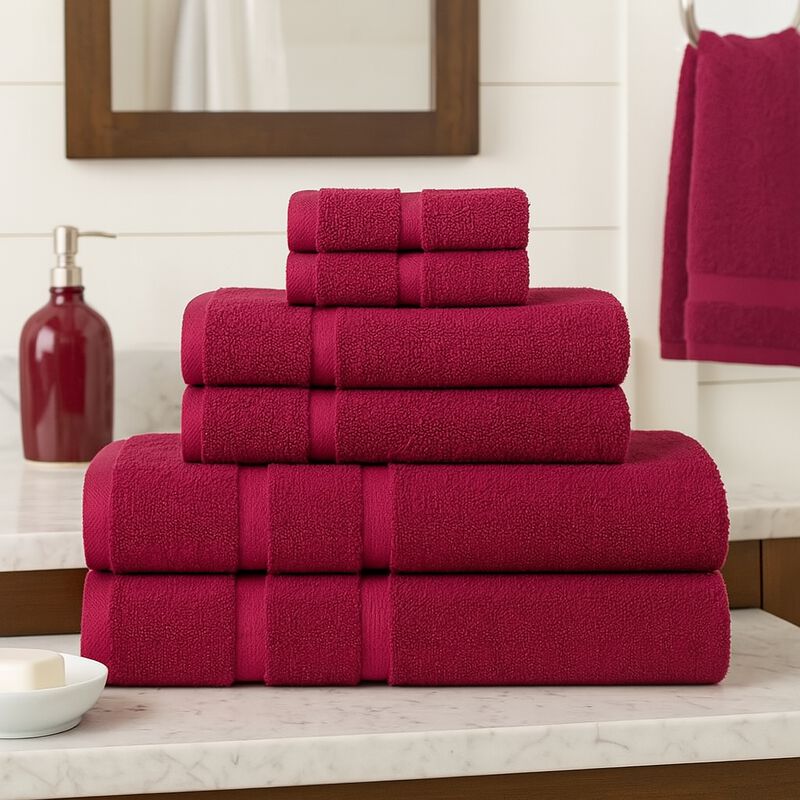 Juego de 6 Toallas de Microfibra Suaves y Absor... image number null