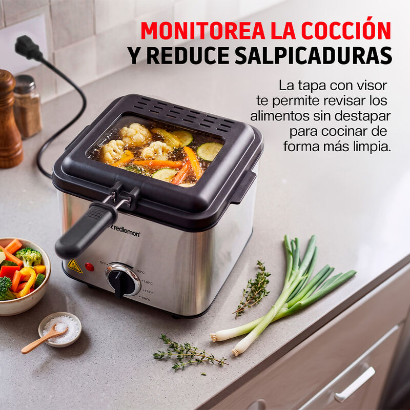 Freidora El&eacute;ctrica De Aceite 1.5l Compacta Para... image number null