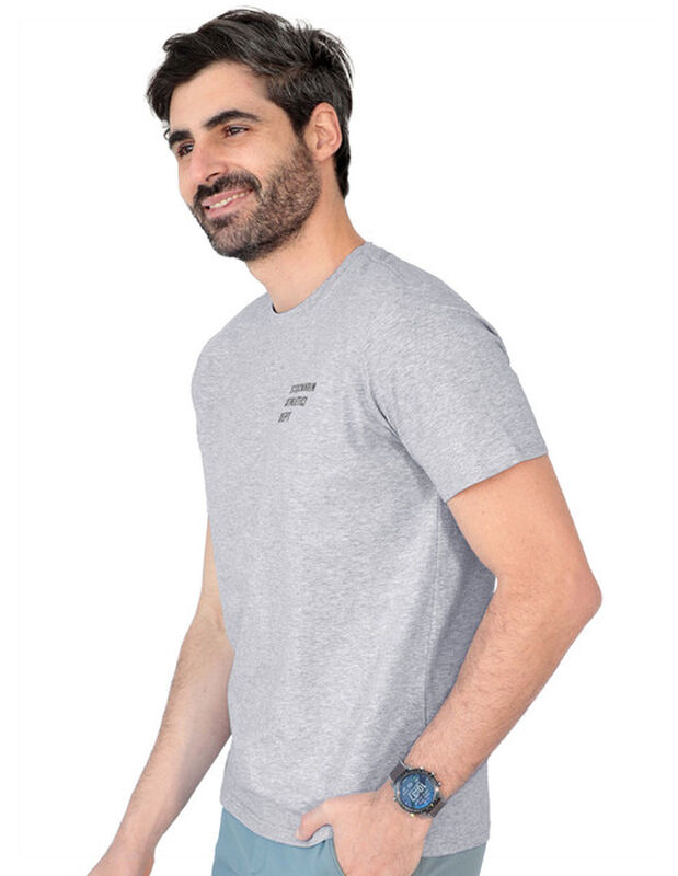 Playera Caballero Basica Premium Estampado Gris... image number null