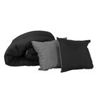 Set de Edred&oacute;n Couzy doble vista King Size DICASA, Incluye: Funda (2) y Coj&iacute;n doble vista (2) Negro-Gris Oxford