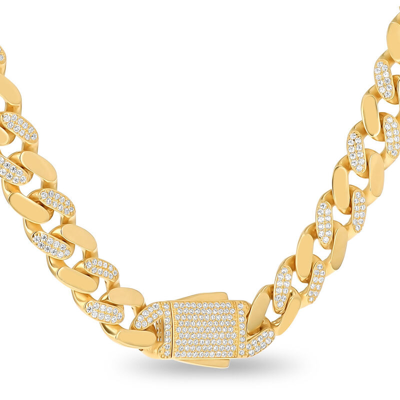Gargantilla De Jaguar De Oro Amarillo 14K Con Z... image number null