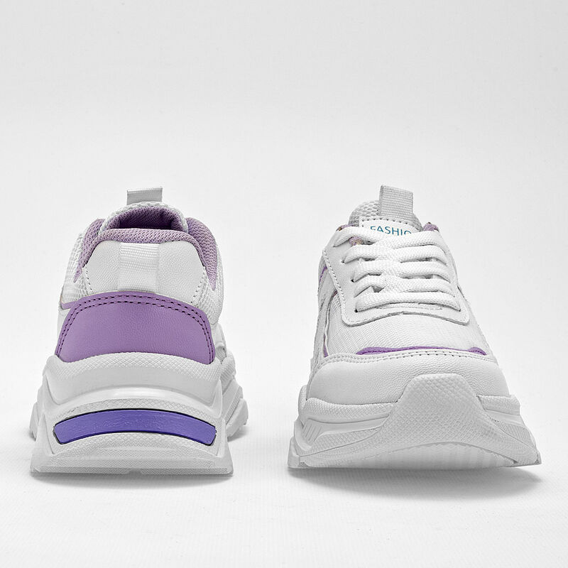 Moramora Tenis urbano para ni&ntilde;a blanco lila image number null