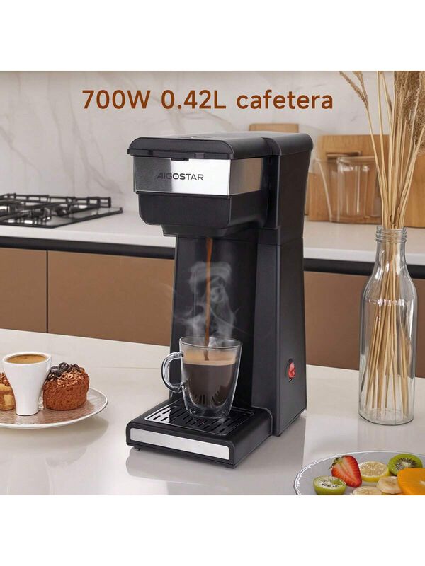 Cafetera Electrica Portatil 700w Negro Aigostar image number null
