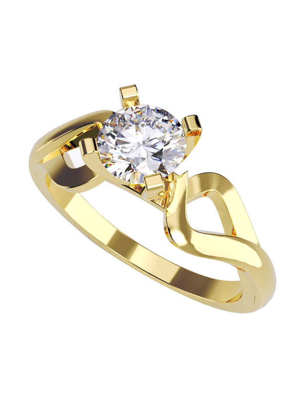 Anillo de Compromiso de 14K con Diamante de Lab... image number null