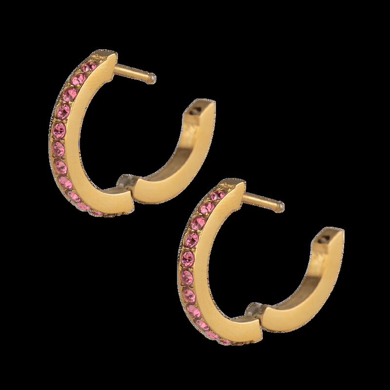 Aretes Sari LuckyLy Acero Inoxidable con Ba&ntilde;o O... image number null