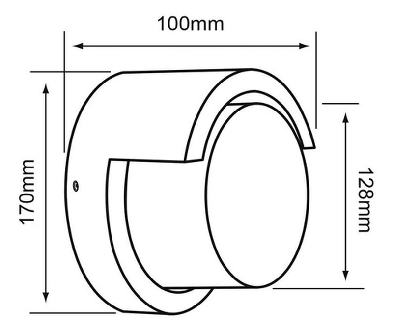 Lampara Muro Led Exterior Gris 15w Luz Suave C&aacute;... image number null
