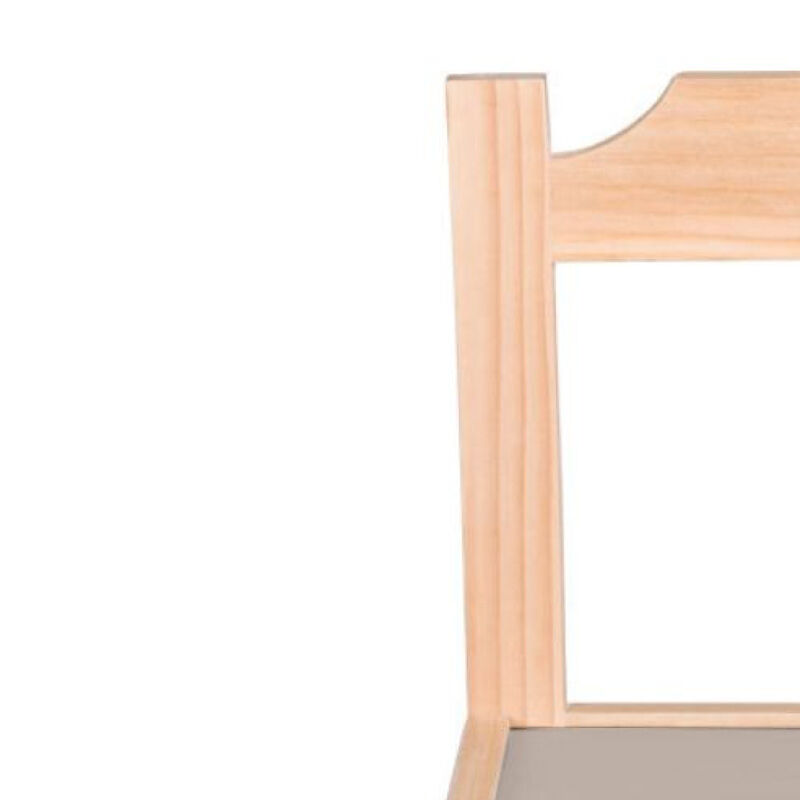 Duduk Silla de Madera Barnizada para Ni&ntilde;os Pequ... image number null