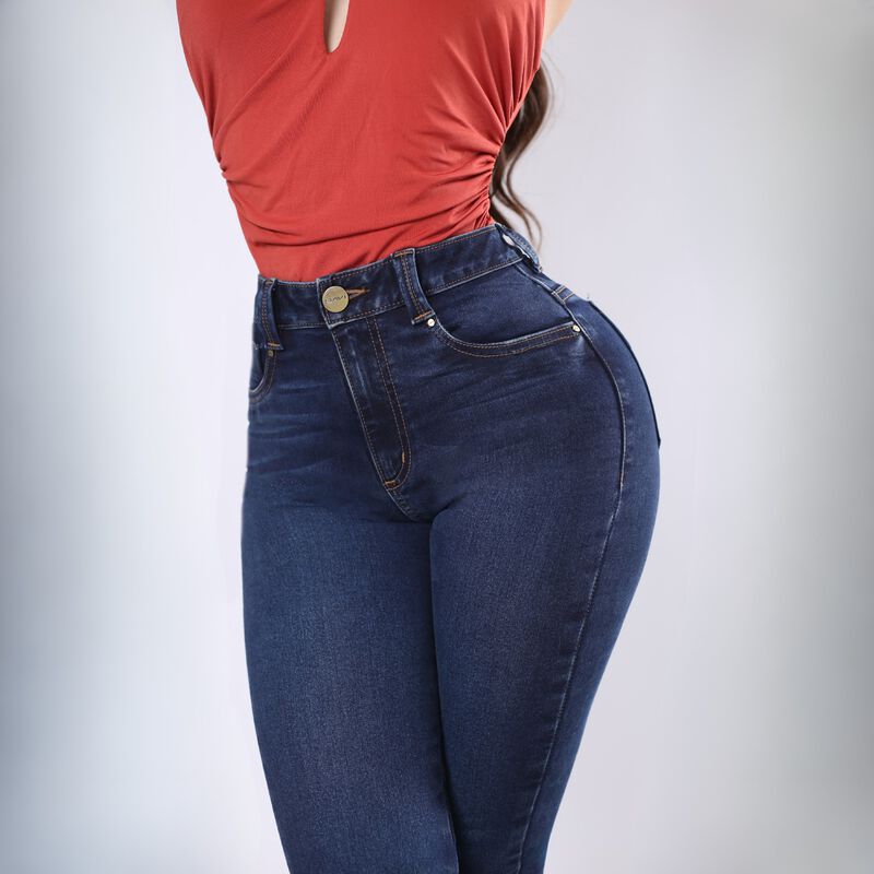 Pantal&oacute;n Skinny Mujer Savi Mezclilla Tiro Alto ... image number null