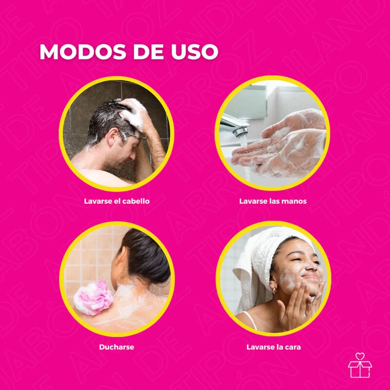 Jab&oacute;n Tailand&eacute;s De Arroz Hecho A Mano con Col&aacute;g... image number null