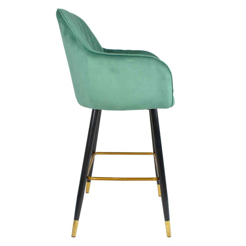 Silla Alta Tapizada Sillon Eames Terciopelo Ver... image number null