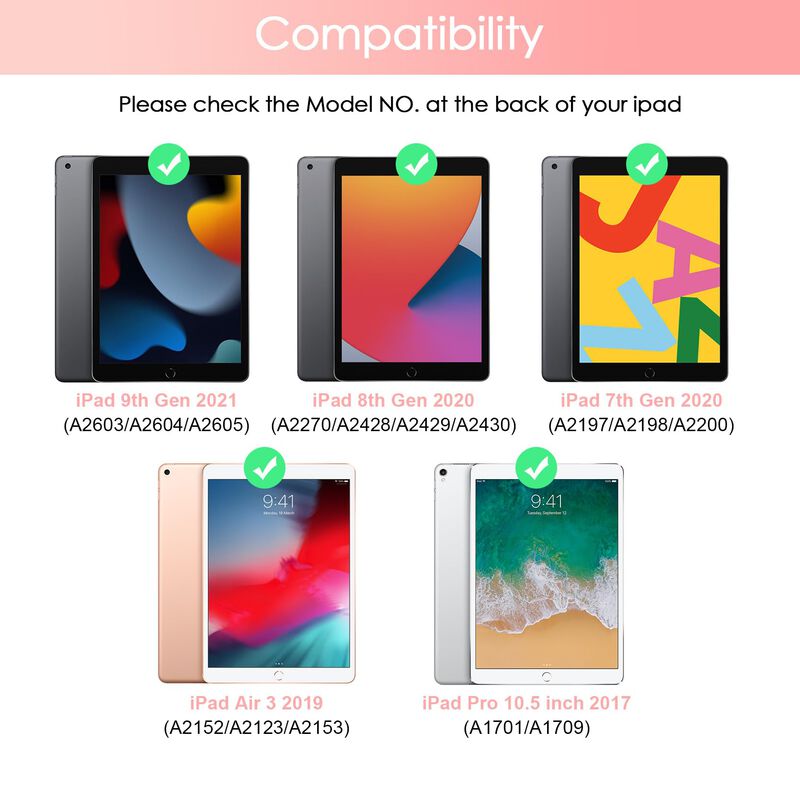 Funda De Teclado Nyee Para Ipad 9, 8, 7 &ordf; Gener... image number null