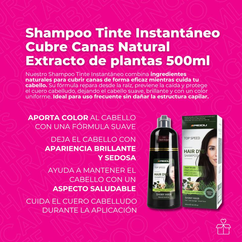 Pack 2 Shampoo Tinte Cubre Canas Jengibre 500ml... image number null