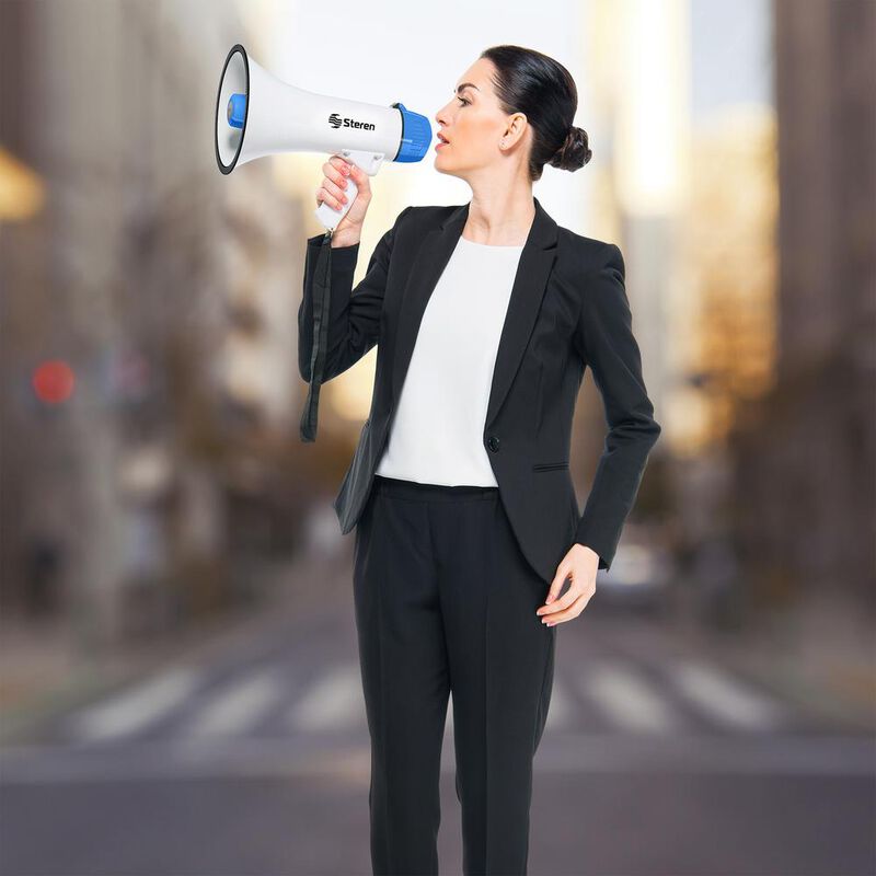 Meg&aacute;fono de 25 W con grabador de voz y bater&iacute;a ... image number null