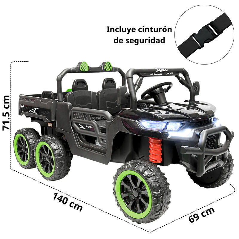 Montable El&eacute;ctrico para Ni&ntilde;os Tractor 6x6 Caja ... image number null